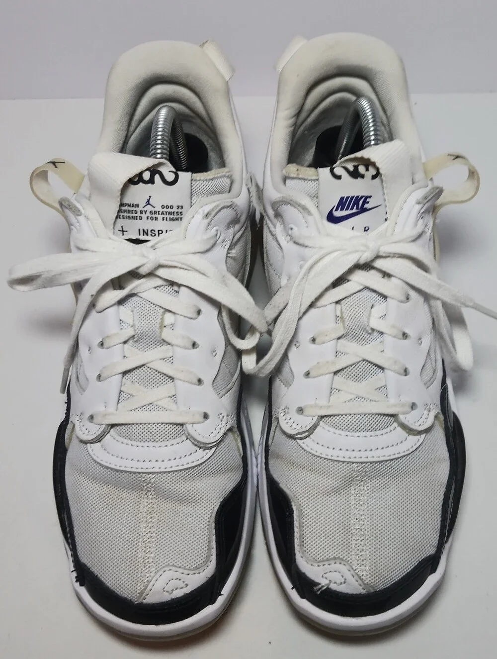 Nike Air Jordan MA2 Concord White Black Patent CV8122-105  Sneakers Mens Size 8